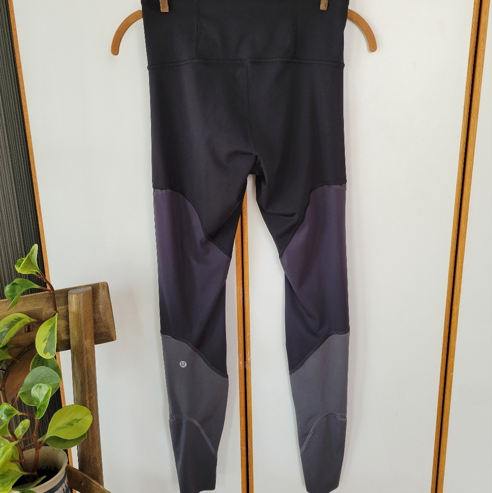 Lululemon Color Me Ombre Tight 28" Mesh Black Obsidian Titanium HR